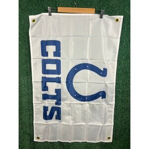 Indianapolis Colts NFL Vertical Flag Banner Horseshoe Logo White Blue 2x3 ft